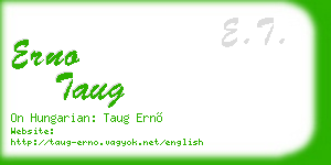 erno taug business card